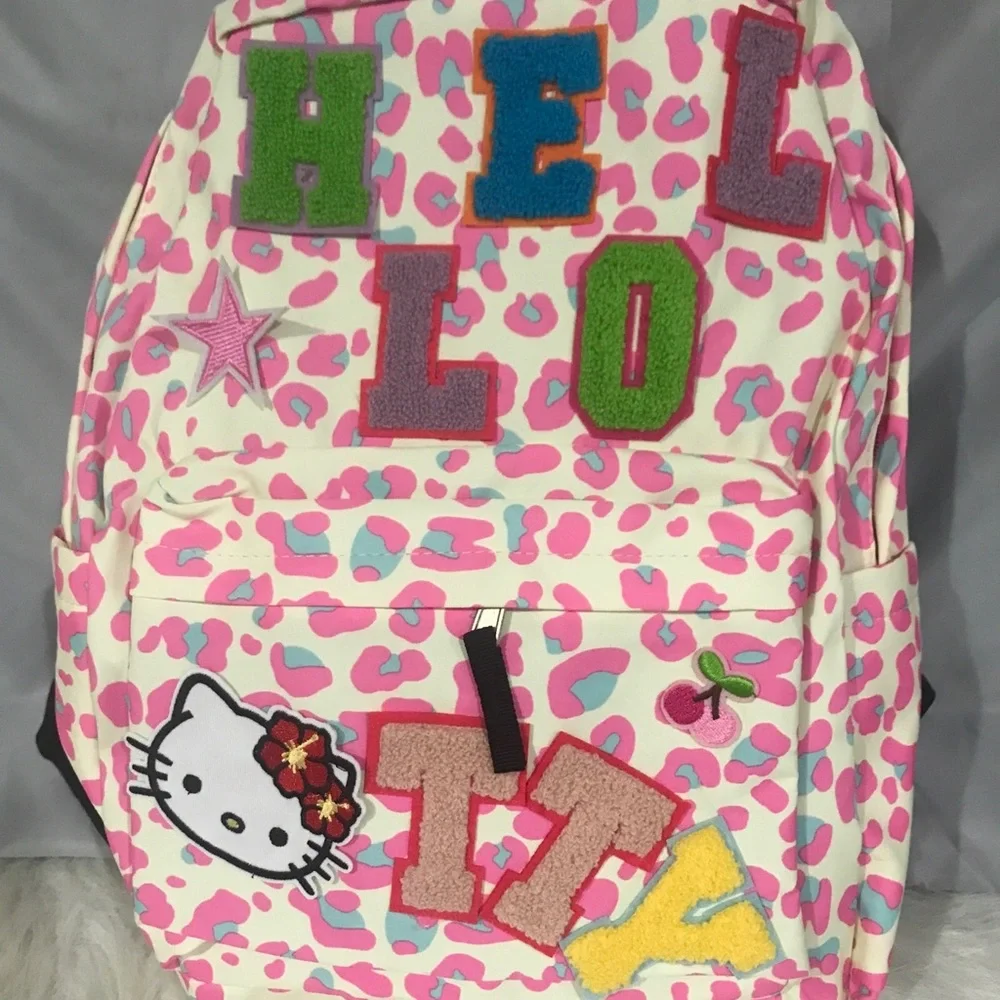 Sanrio Kawii Hello Kitty Student Canvas Backpack